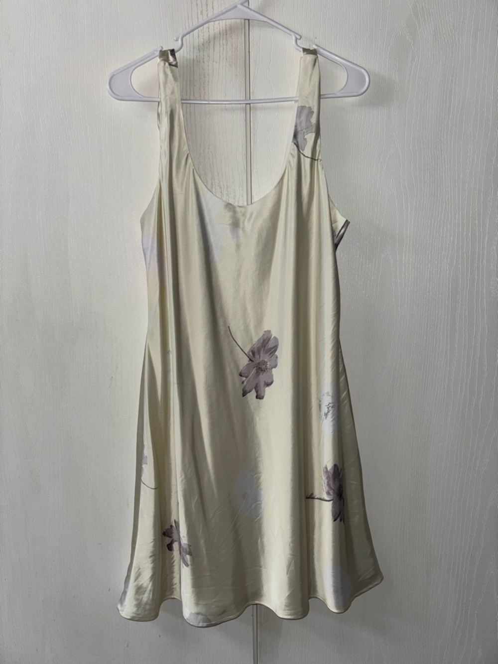 Calvin Klein Ivory Satin Slip Dress
